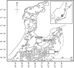 図1　調査地点の位置