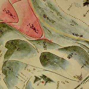 図3.松尾銅山（松倉加祢山絵図より）