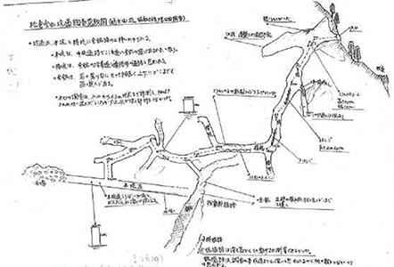 図12. 松倉金山坑道調査見取図（広田ら（1978））